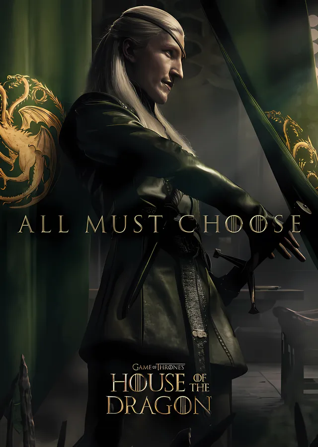 House of the Dragon: Aemond Targaryen metal tablo
