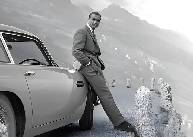 James Bond: Sean Connery ve Aston Martin metal tablo