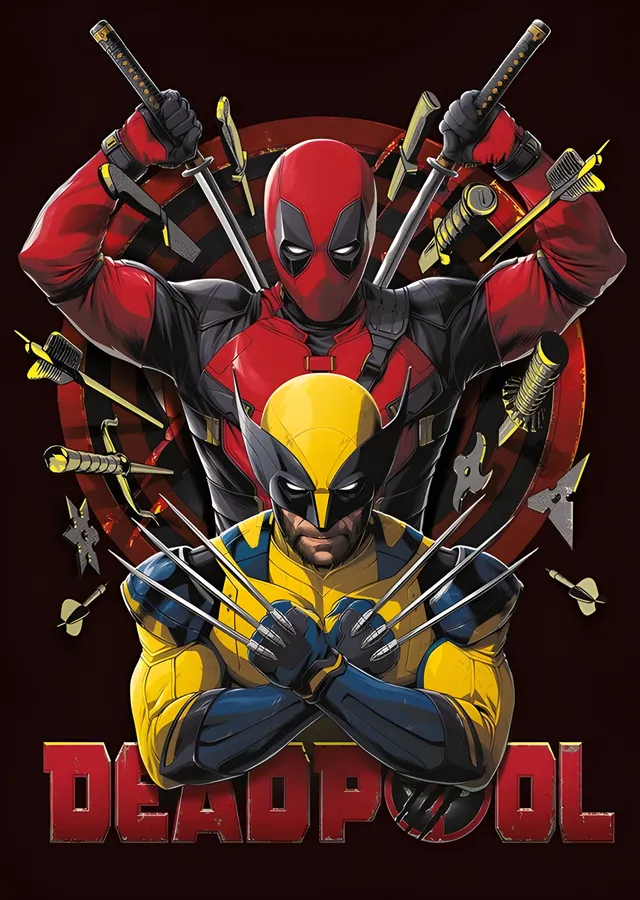 Deadpool & Wolverine: Hazır metal tablo