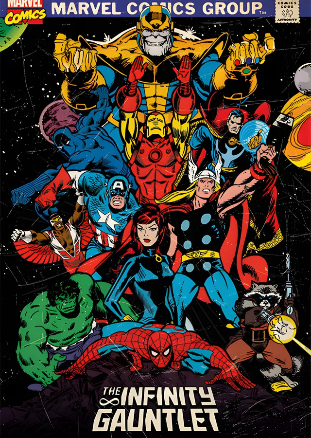 Marvel: The Infinity Gauntlet metal tablo