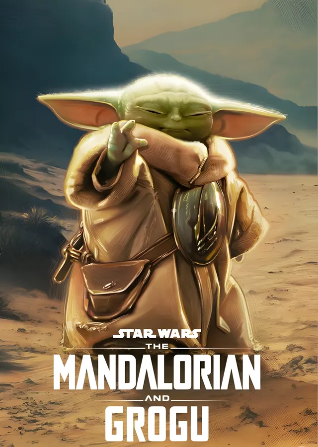 The Mandalorian and Grogu: Grogu metal tablo