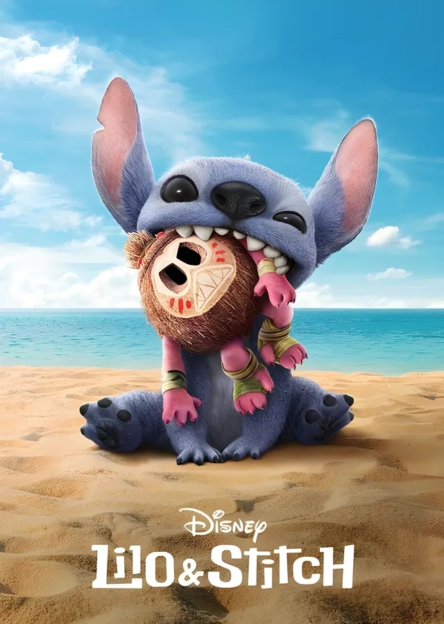 Lilo & Stitch: Stitch ve Angel metal tablo