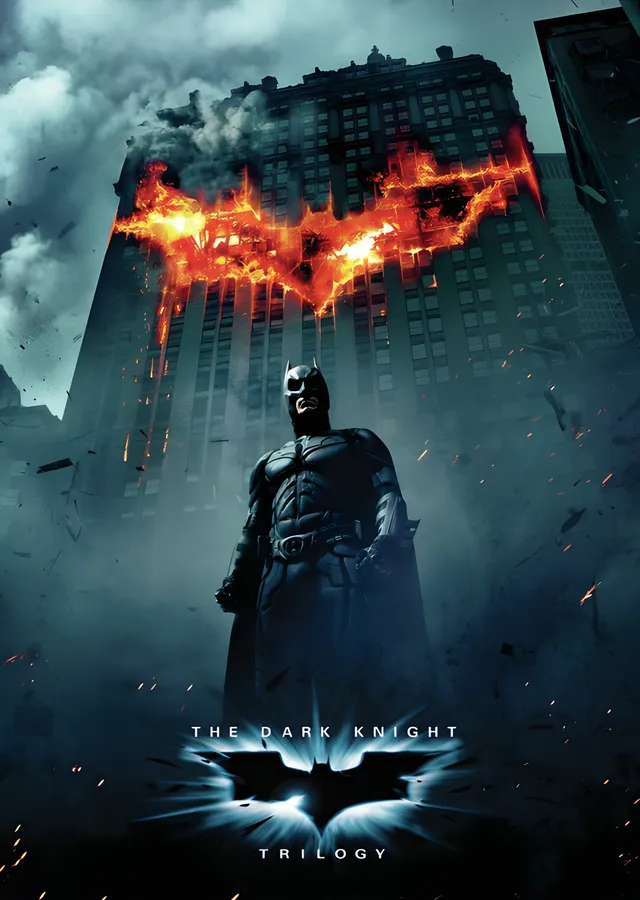 The Dark Knight Trilogy: Batman metal tablo