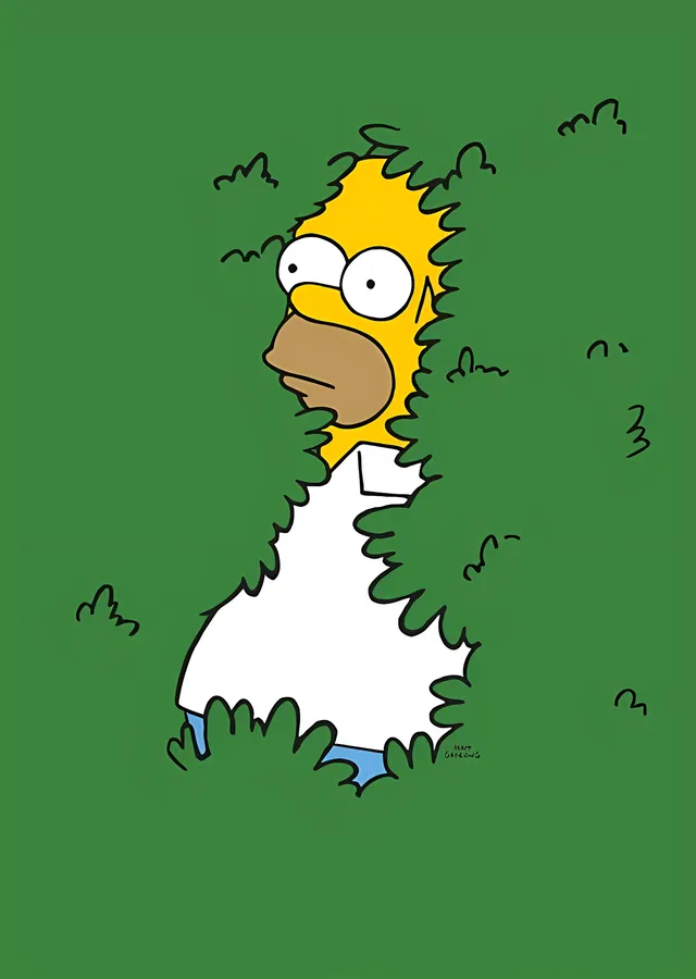 The Simpsons: Homer Çalılıkta metal tablo