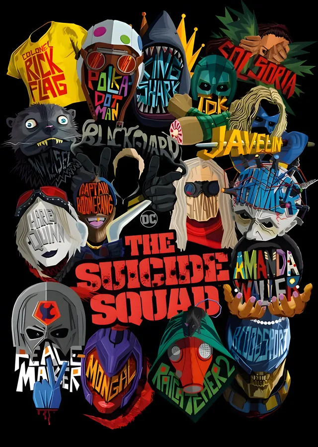 The Suicide Squad: Karakter Amblemleri metal tablo