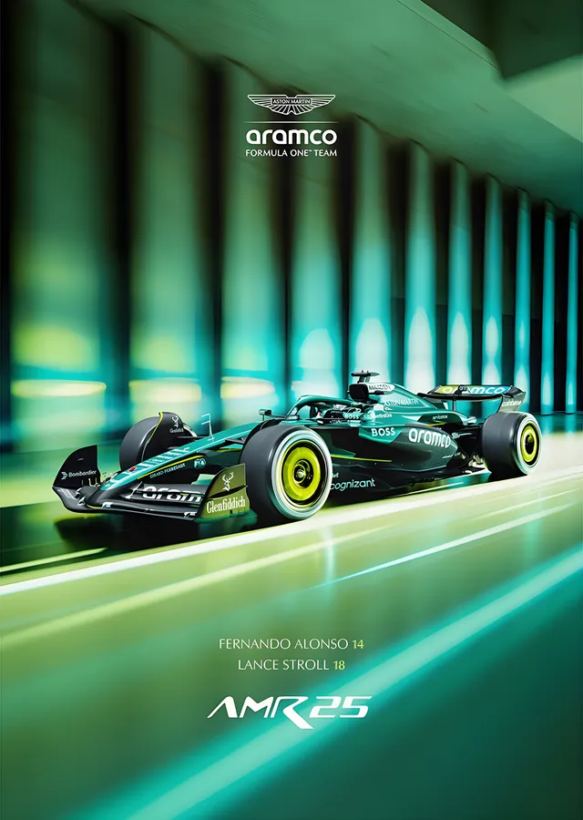 Aston Martin F1 · AMR25 2025 metal tablo