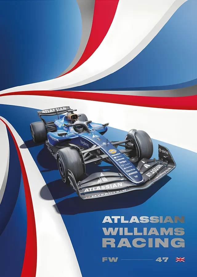 Williams Racing · Silverstone 2025 metal tablo