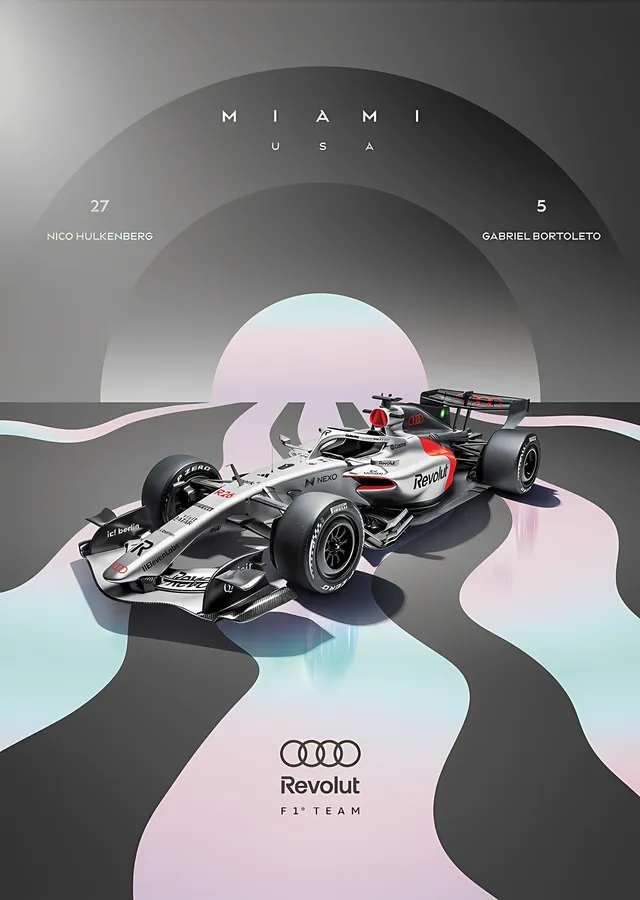 Audi F1 · Miami 2026 metal tablo