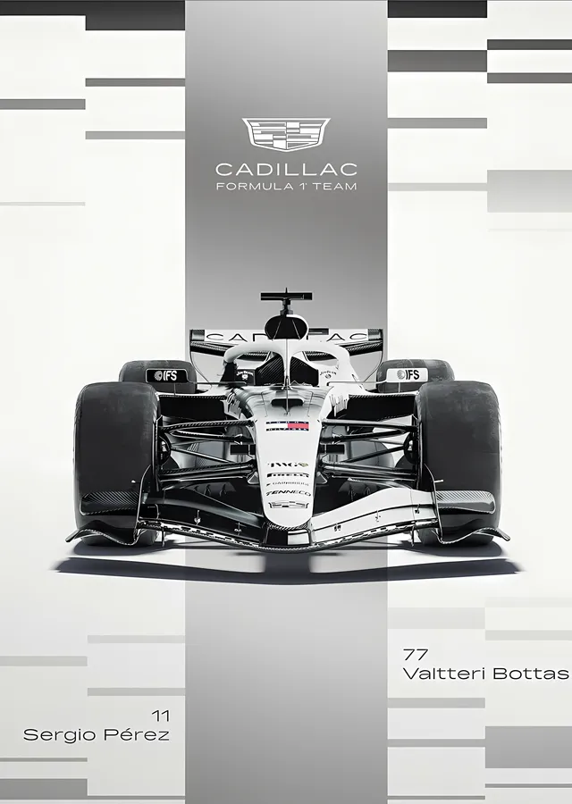 Cadillac F1 · 2026 Sezonu metal tablo