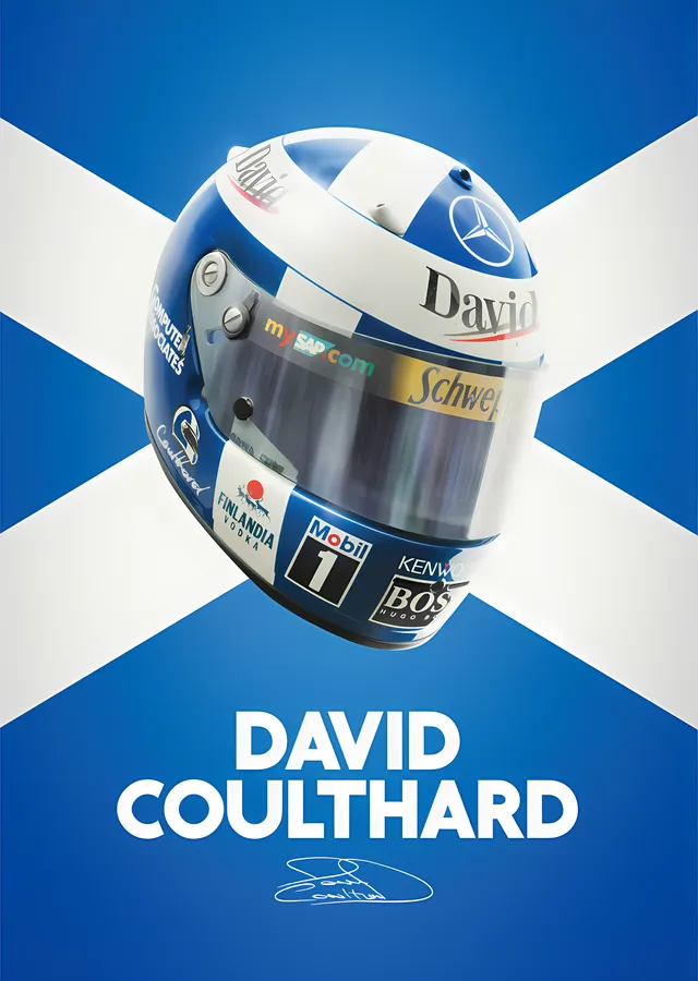 David Coulthard · 2000 Kaskı metal tablo
