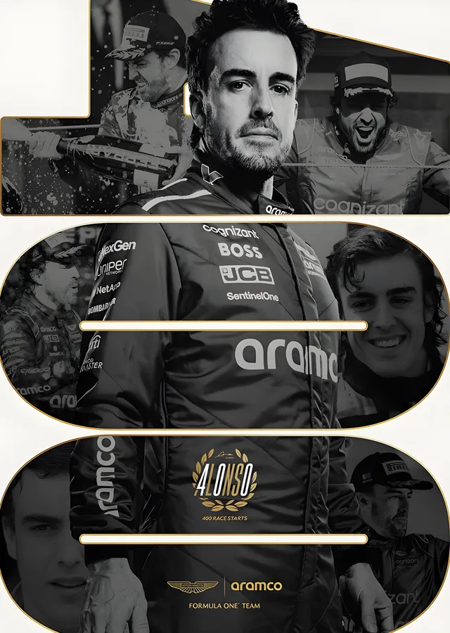 Fernando Alonso 400 Yarış Başlangıcı metal tablo