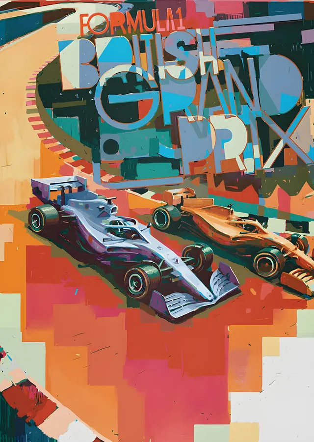 Silverstone · Gavin Renshaw Sanatçı Serisi metal tablo