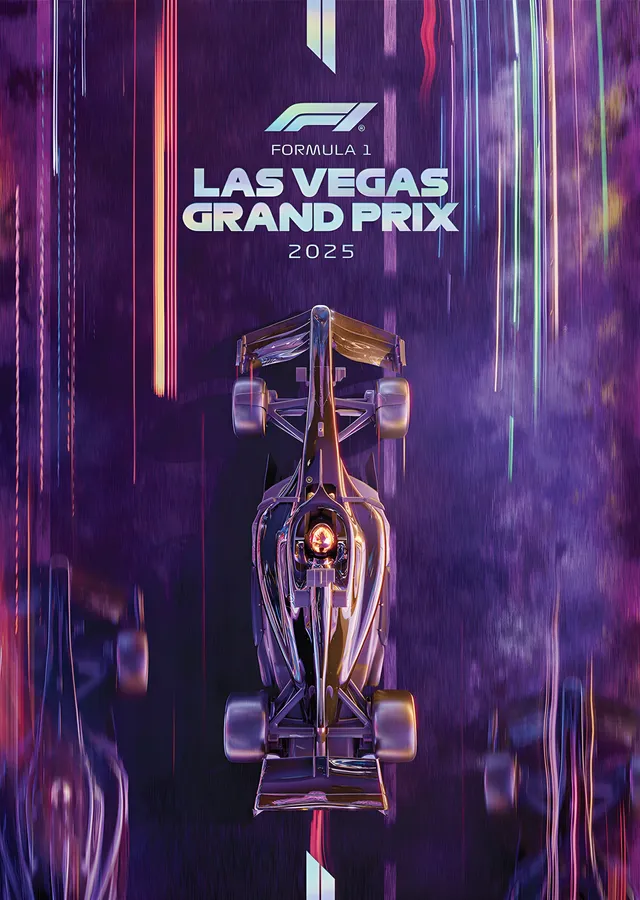 F1 Las Vegas Grand Prix 2025 metal tablo