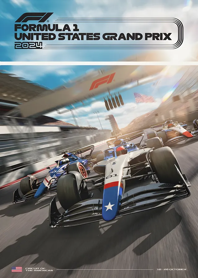 F1 ABD Grand Prix 2024 metal tablo
