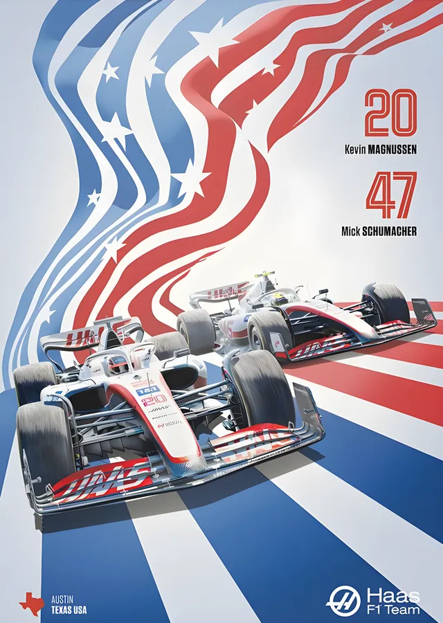 Haas F1 · 2022 ABD Grand Prix metal tablo