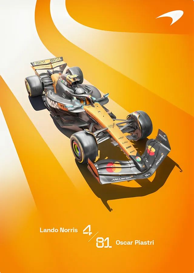 McLaren F1 · MCL39 2025 metal tablo