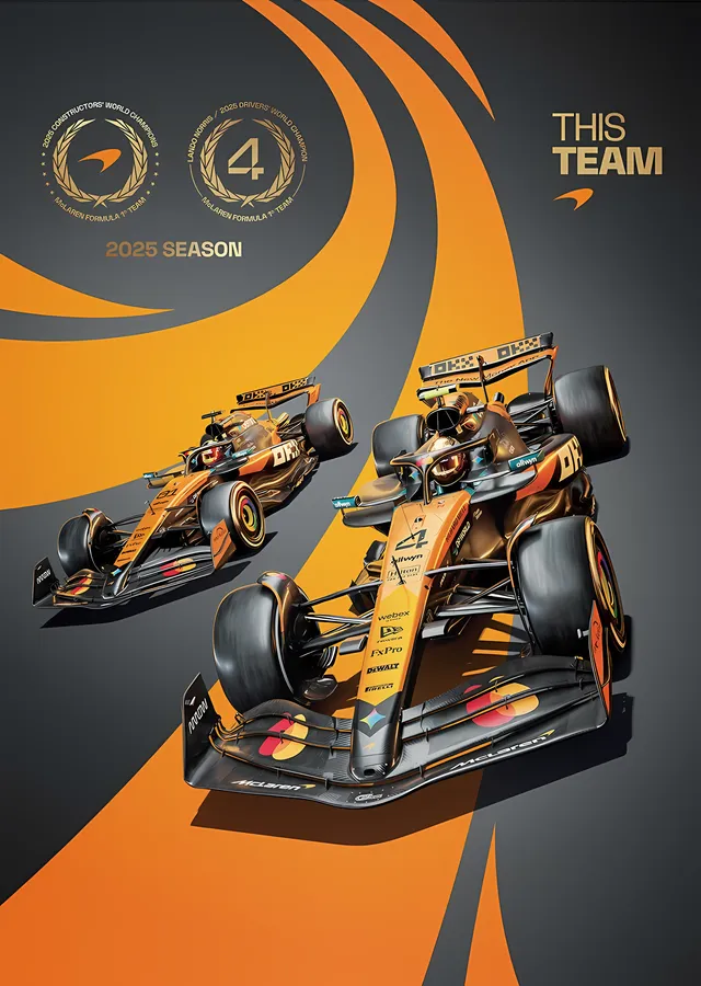 McLaren F1 · 2025 Double Crown metal tablo