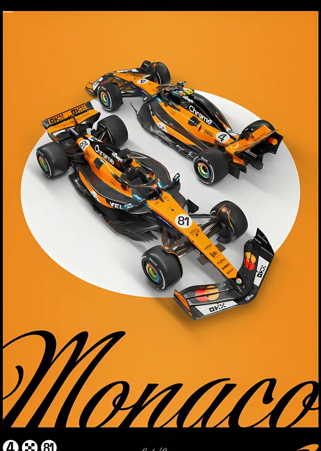 McLaren F1 · Monaco Livery 2025 metal tablo