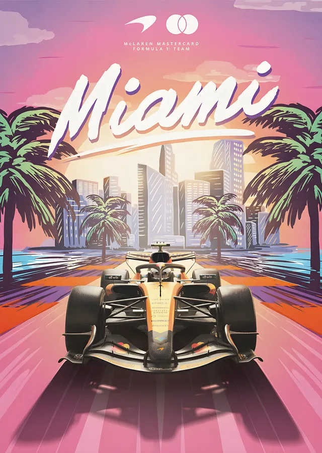 McLaren F1 · Miami 2026 metal tablo