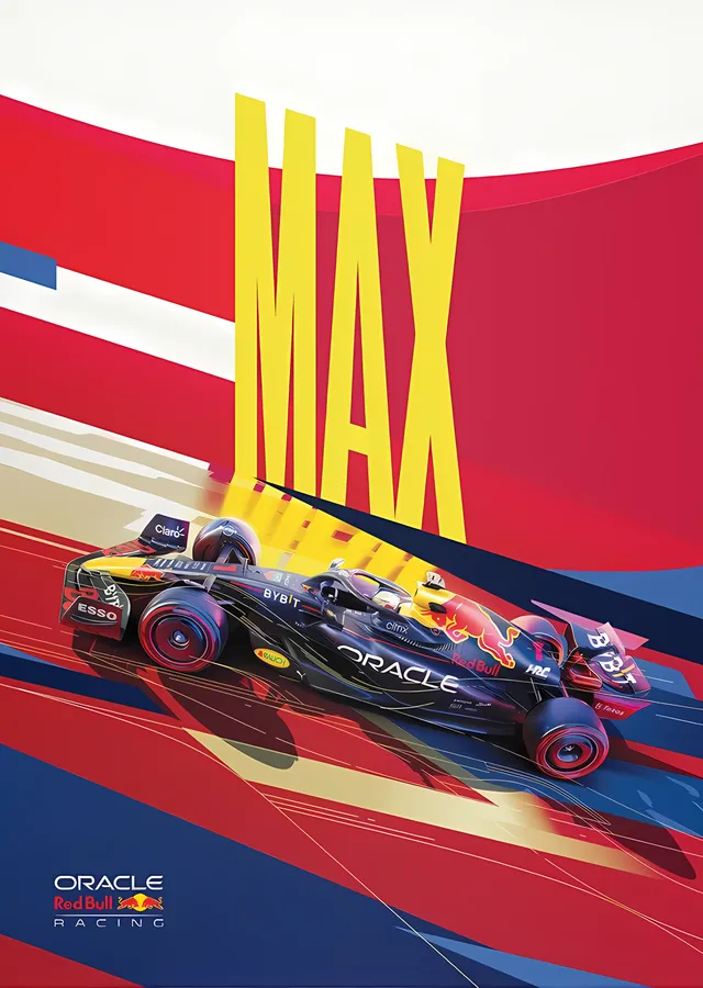 Max Verstappen · 2022 Red Bull Racing metal tablo