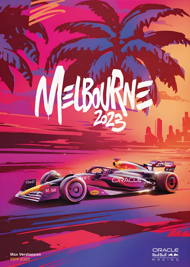 Red Bull Racing · 2023 Melbourne metal tablo
