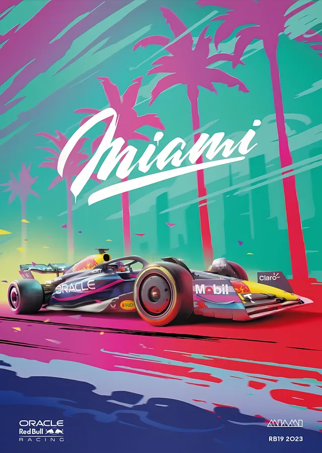 Red Bull Racing · 2023 Miami metal tablo