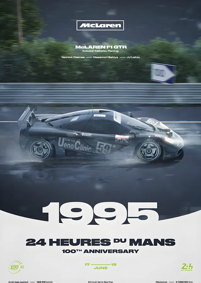 McLaren F1 GTR · 1995 100. Yıl metal tablo