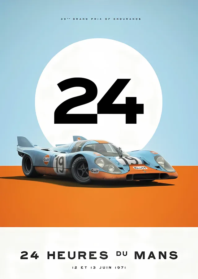 Porsche 917 · 1971 Gulf metal tablo