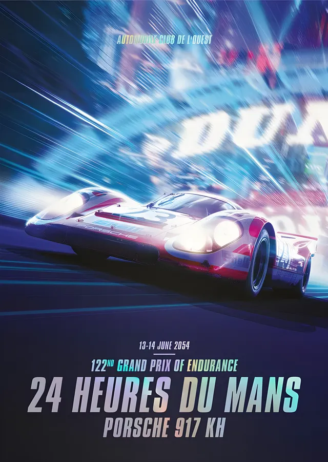 Porsche 917 KH · 2054 Gelecek metal tablo