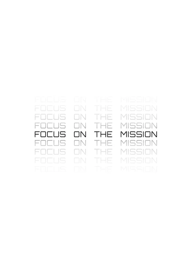Focus on the Mission metal tablo