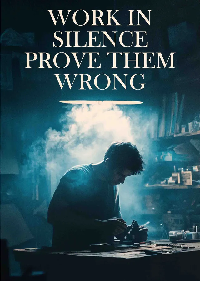 Work in Silence, Prove Them Wrong metal tablo