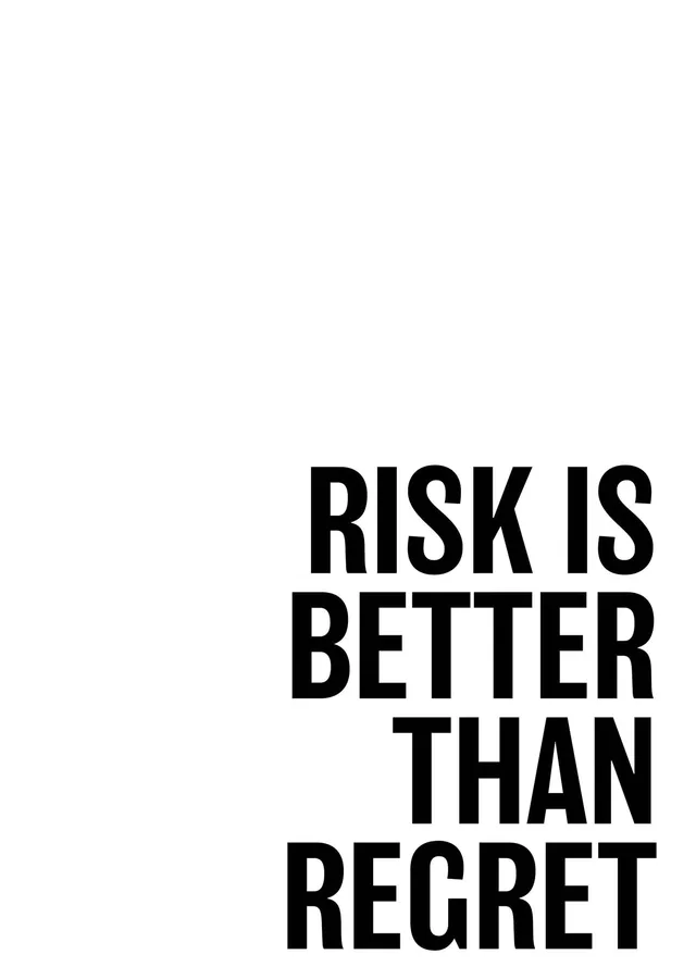 Risk Is Better Than Regret metal tablo