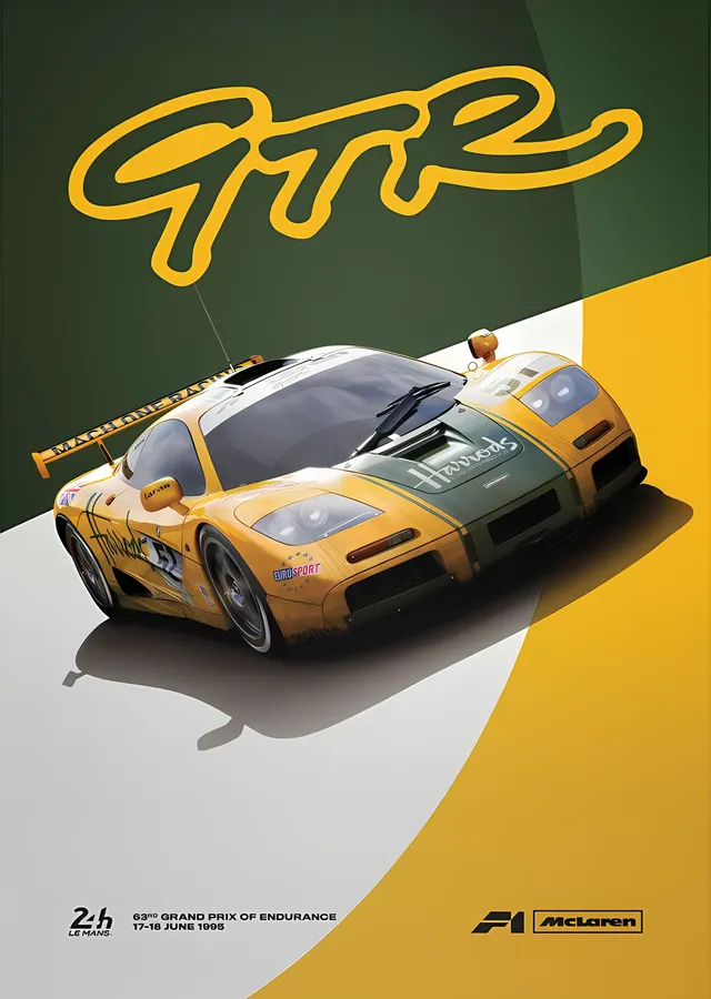 McLaren F1 GTR · 1995 Mach One Racing metal tablo