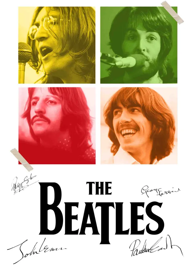 The Beatles metal tablo