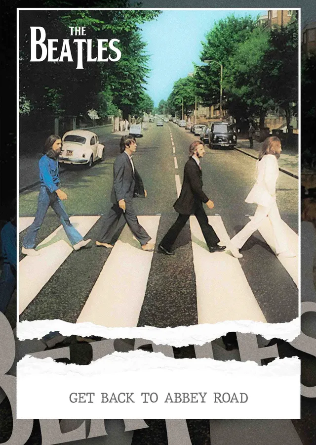The Beatles: Get Back to Abbey Road metal tablo