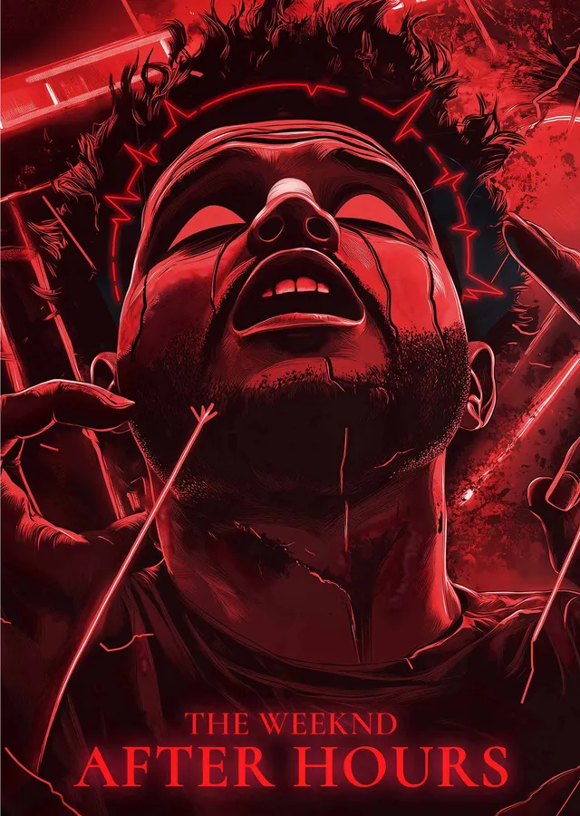The Weeknd: After Hours Gecesi metal tablo