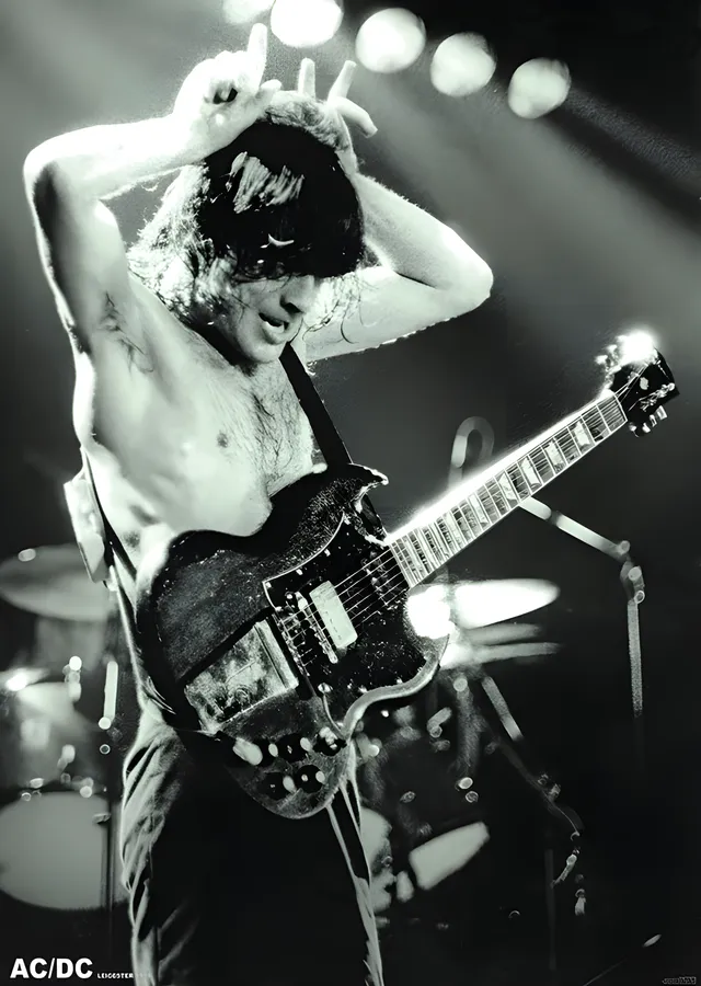 AC/DC: Angus Young 1979 metal tablo