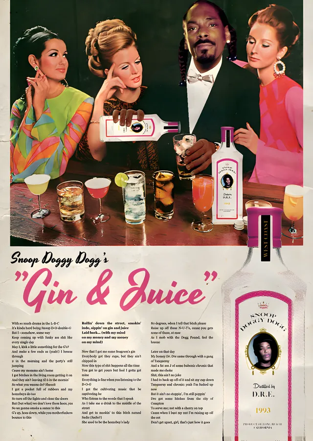Snoop Dogg: Gin & Juice metal tablo