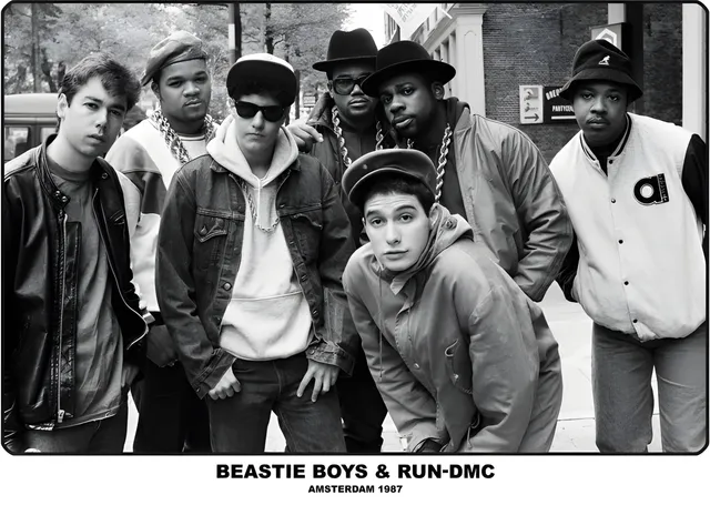Beastie Boys ve Run-DMC: Amsterdam 1987 metal tablo