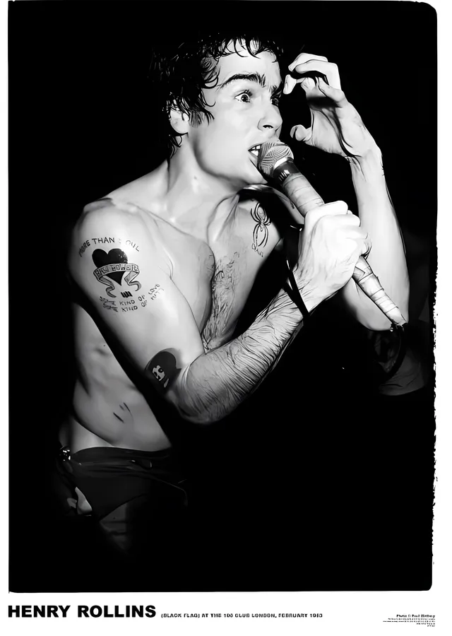Henry Rollins: Black Flag 1981 metal tablo