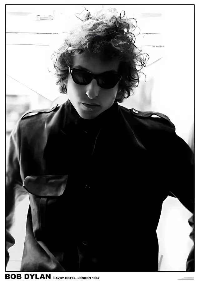 Bob Dylan: Savoy Hotel 1967 metal tablo