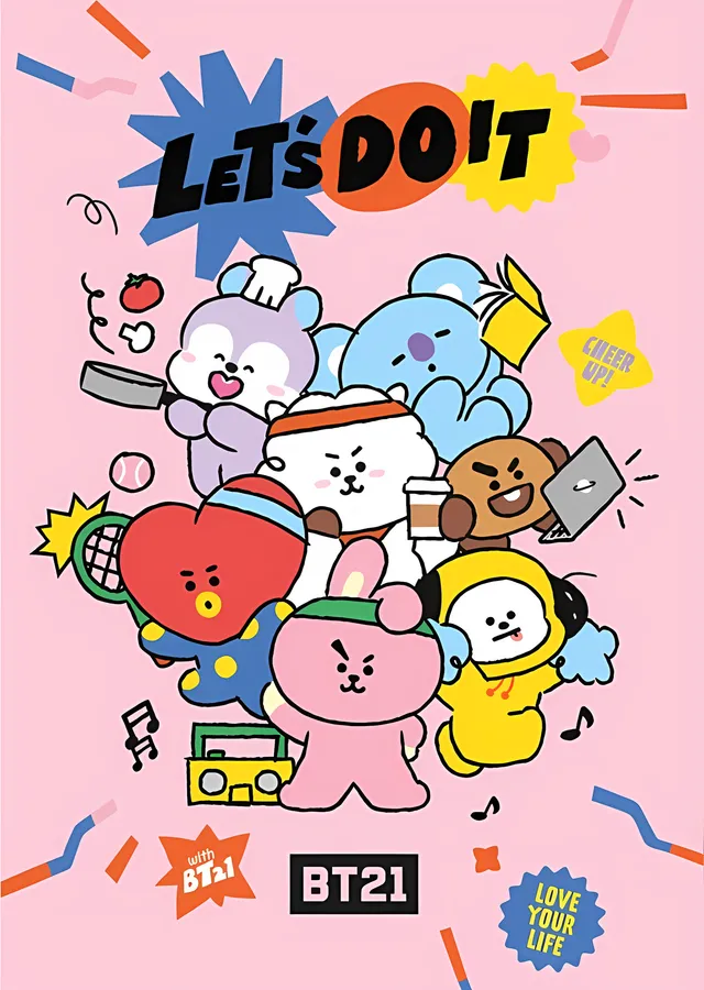 BT21: Let's Do It metal tablo