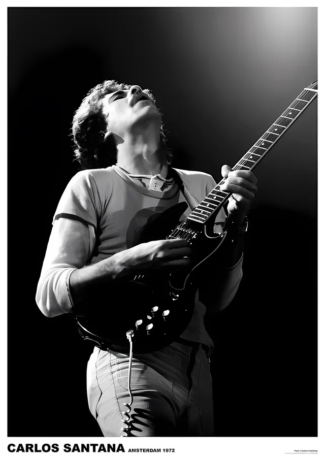 Carlos Santana: Amsterdam 1972 metal tablo
