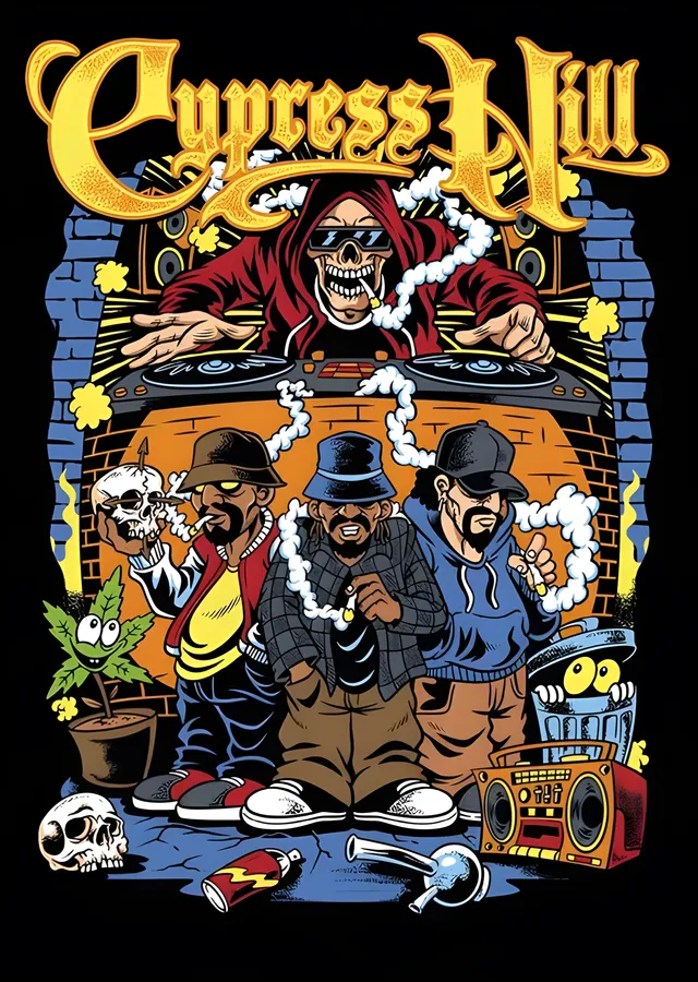 Cypress Hill: Sokak Sahnesi metal tablo