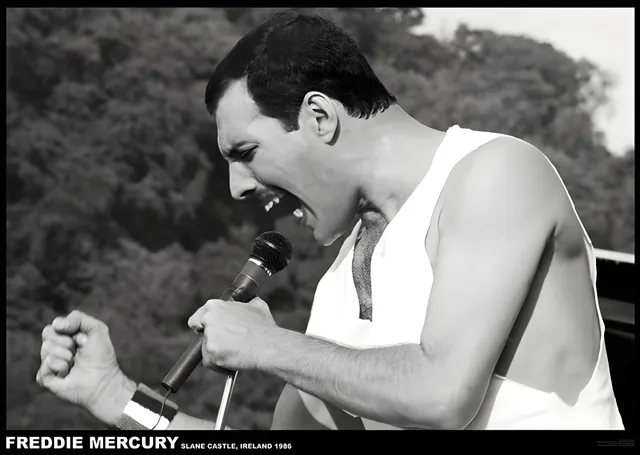Freddie Mercury: Slane Castle 1986 metal tablo
