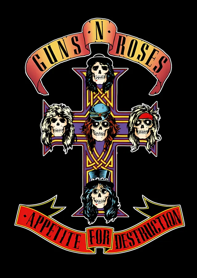 Guns N' Roses: Appetite for Destruction metal tablo