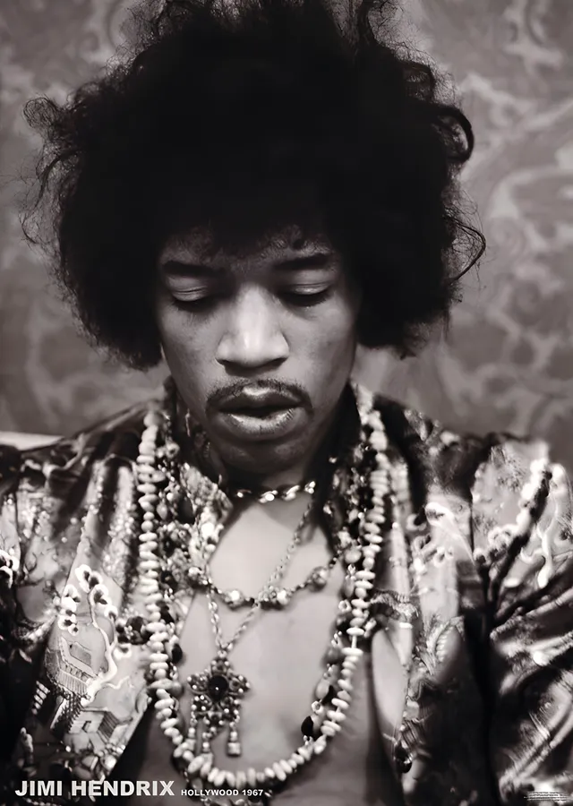 Jimi Hendrix: Hollywood 1967 metal tablo