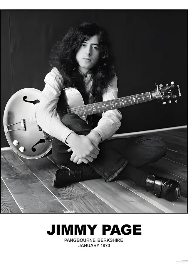 Jimmy Page: Berkshire 1970 metal tablo