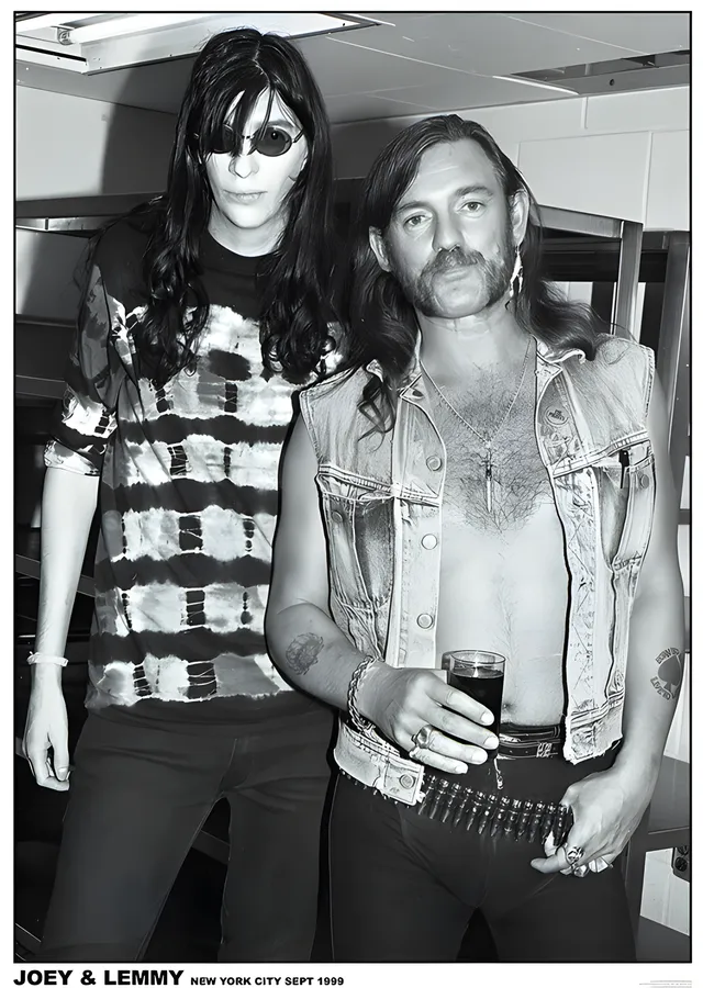 Joey Ramone ve Lemmy: New York 1999 metal tablo