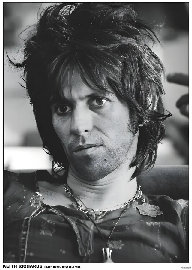 Keith Richards: Brüksel 1973 metal tablo